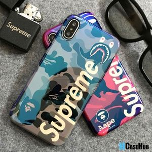 Blu-Ray Sup BAPE AAPE Camo Shark iPhone Case Cover